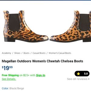 Leopard rain boots